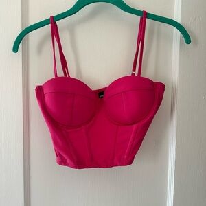 Women’s corset top, small, hot pink